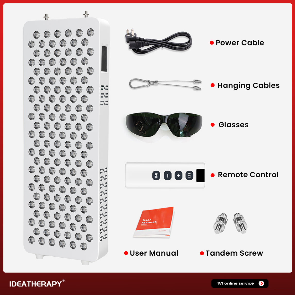 Uno Vita's RLPRO200 LED Therapy Light (full spectrum red light therapy)