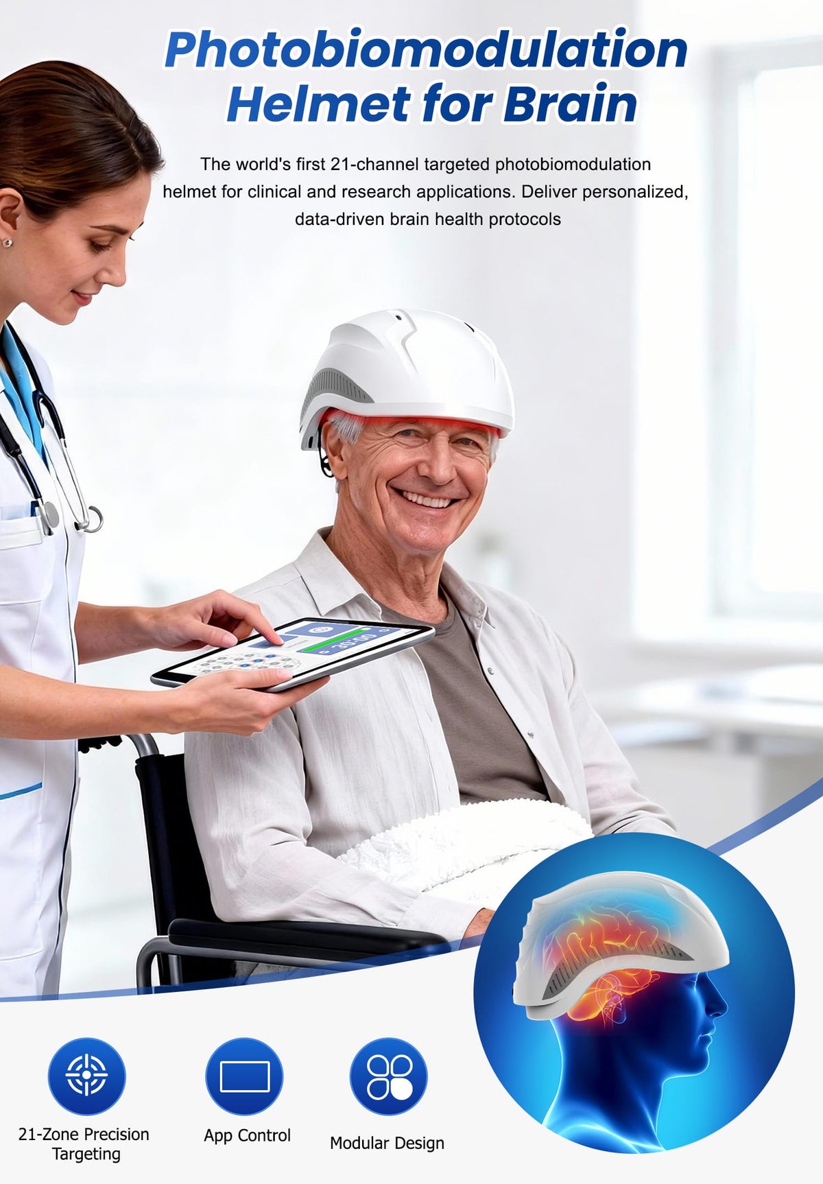 LuciPhi™ PBM Helmet - Advanced photobiomodulation for precise neurotechnology - Uno Vita AS
