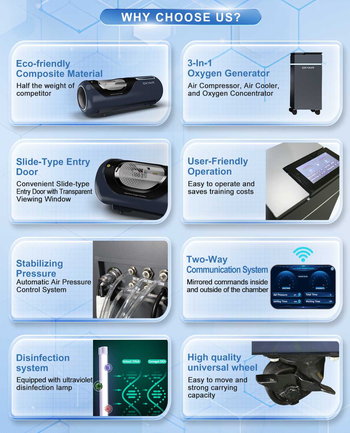 Uno Vita`s Oxyair HBOT (2 ATA) Premium Luxury Hyperbaric Chamber