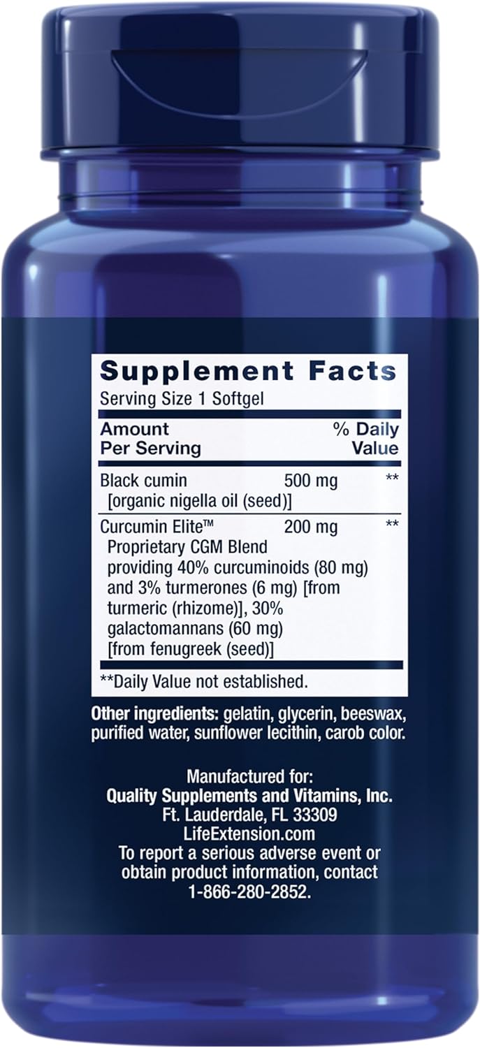 Black Cumin Seed Oil and Curcumin Elite