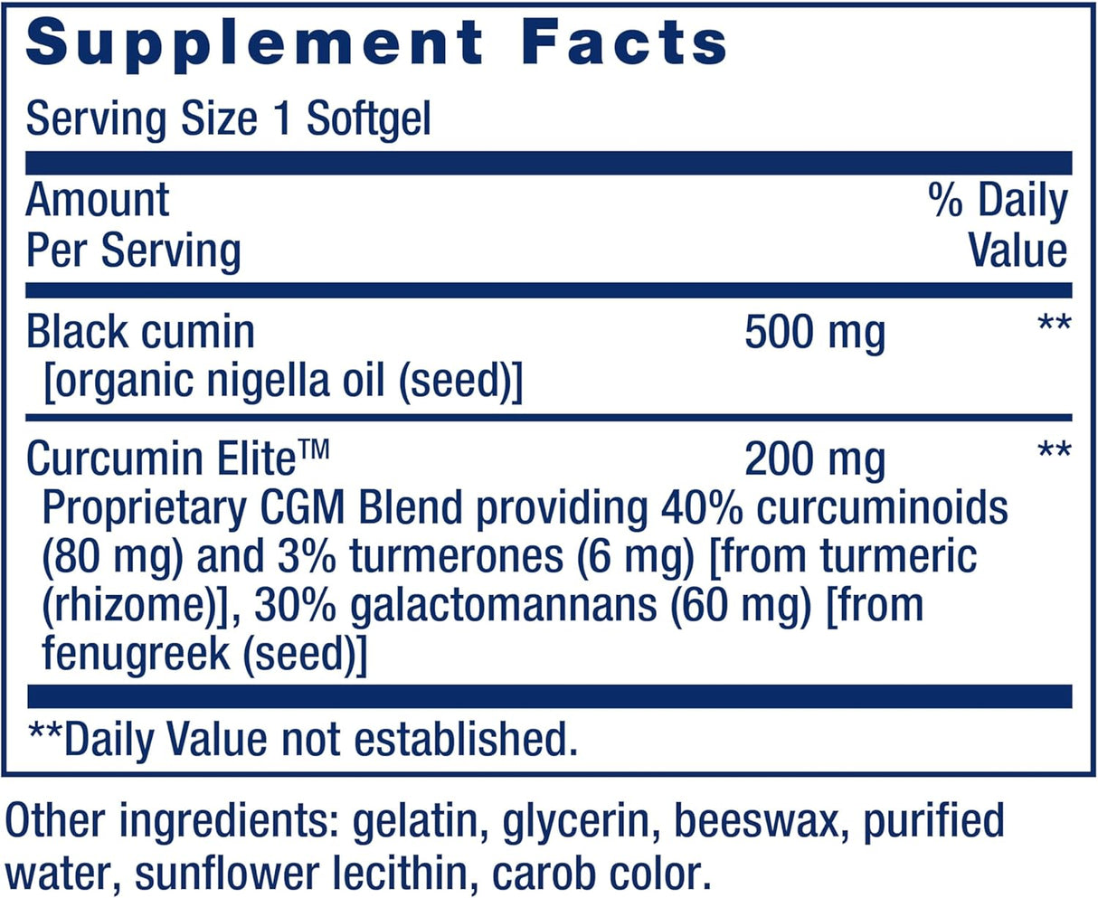 Black Cumin Seed Oil and Curcumin Elite™
