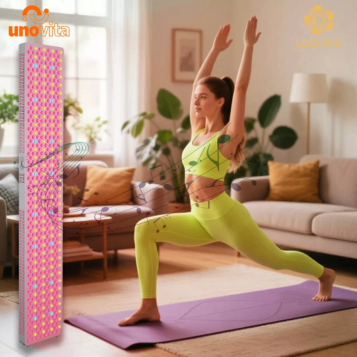 Uno Vita’s RLPRO600Max-X2 – Innovative Red Light Therapy (9 waves – music – Luci Phi)