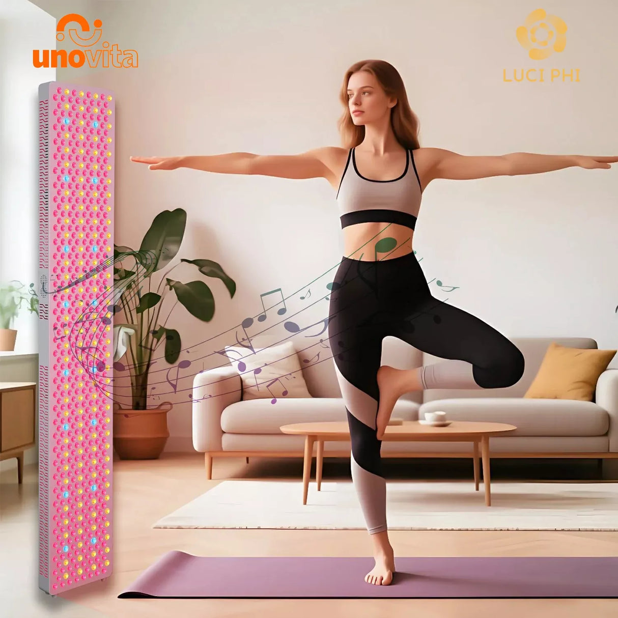 Uno Vita’s RLPRO600Max-X2 – Innovative Red Light Therapy (9 waves – music – Luci Phi)