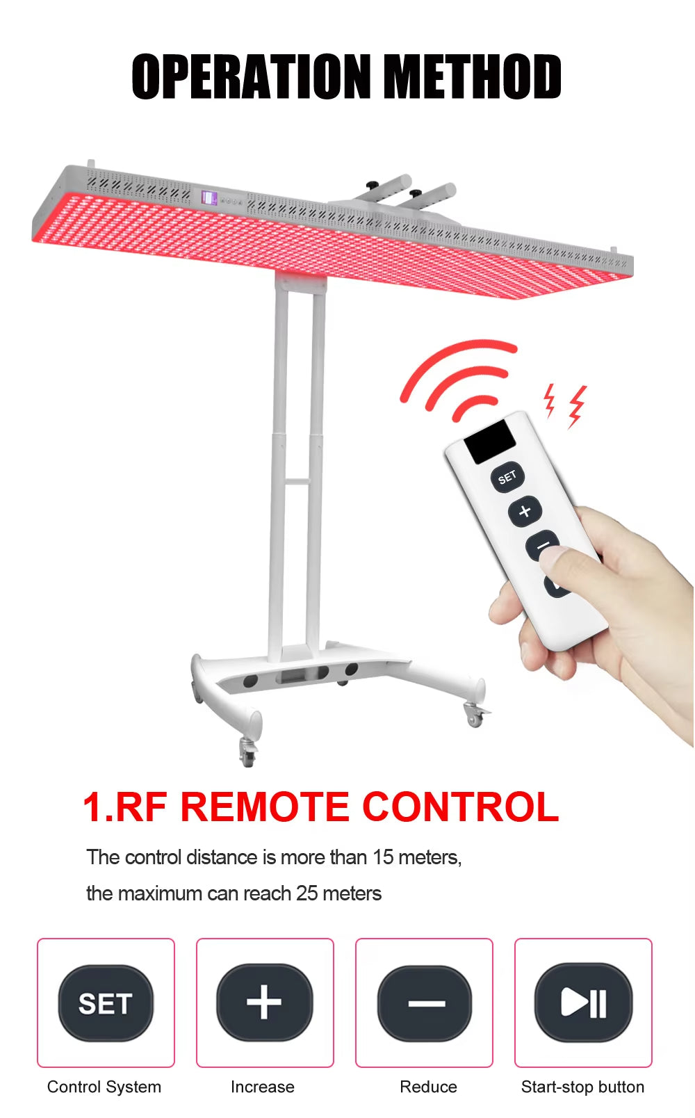 Uno Vita's RLPRO2000 LED Therapy Light (full spectrum red light therapy)