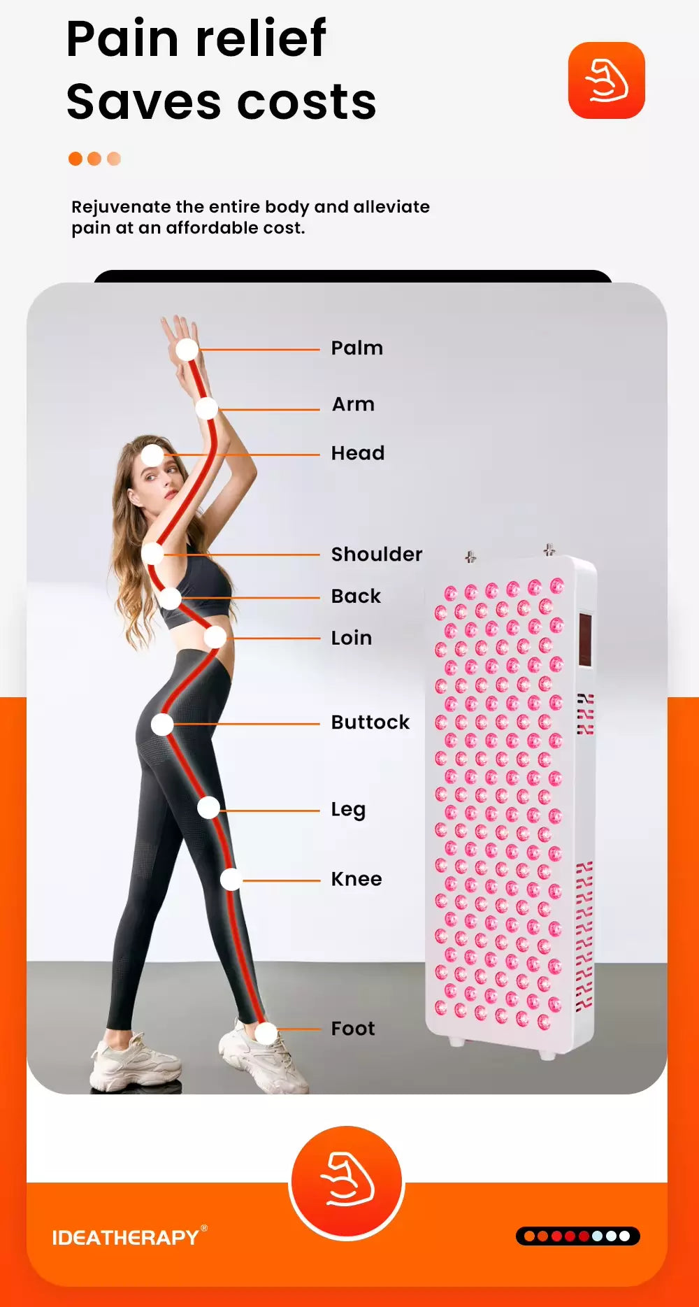 Uno Vita's RLPRO600 LED Therapy Light (full spectrum red light therapy)
