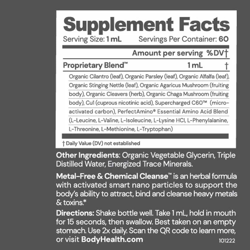 Metal Free & Chemical Cleanse