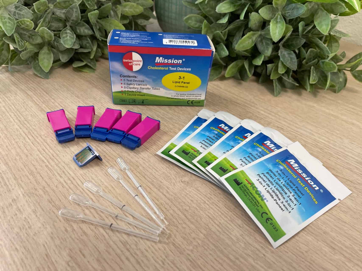 Mission 3-in-1 Cholesterol Meter Starterpack (incl 5 Tests)