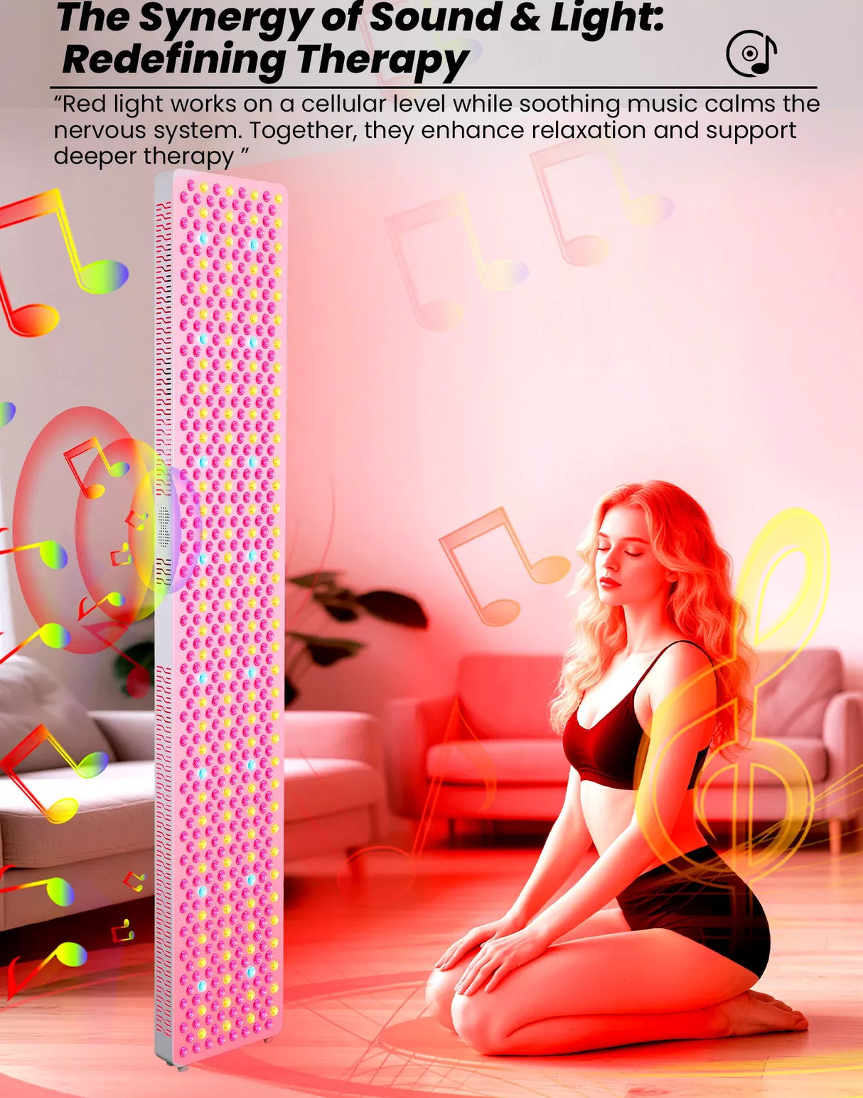 Uno Vita’s RLPRO600Max-X2 – Innovative Red Light Therapy (9 waves – music – Luci Phi)