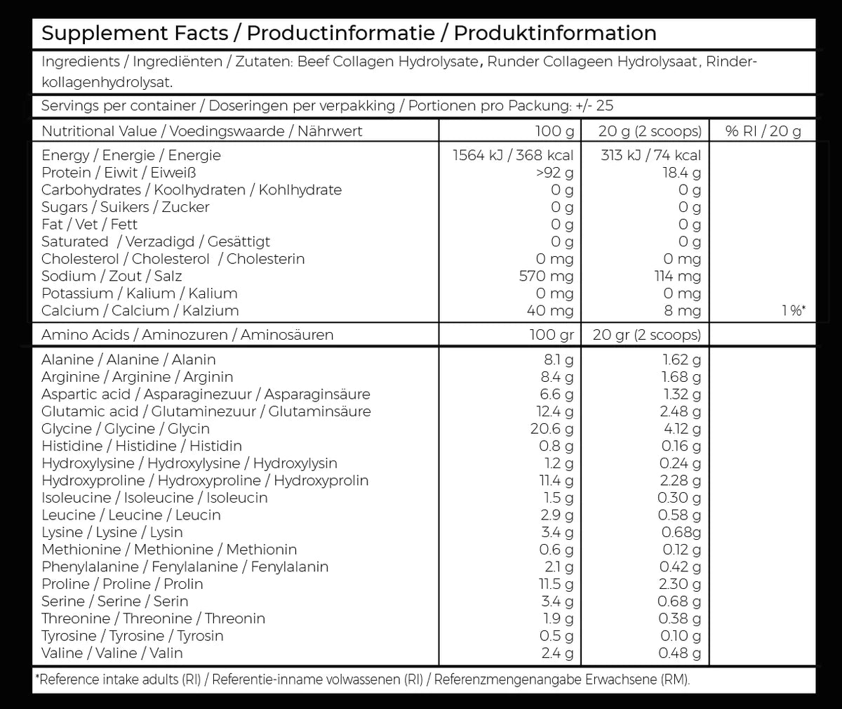 Paleo Collagen Hydrolysate – Grass-Fed (500 grams)