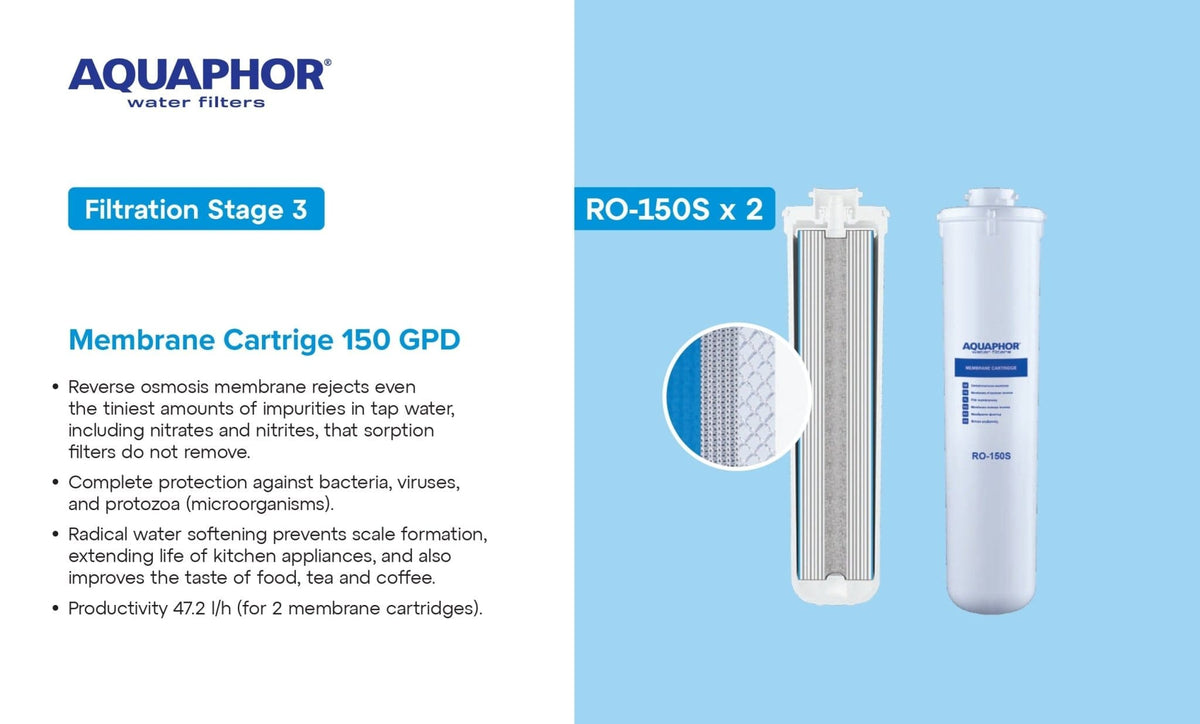 Aquaphor RO - 206S - HoReCa (compact reverse osmosis water filter) - Uno Vita AS