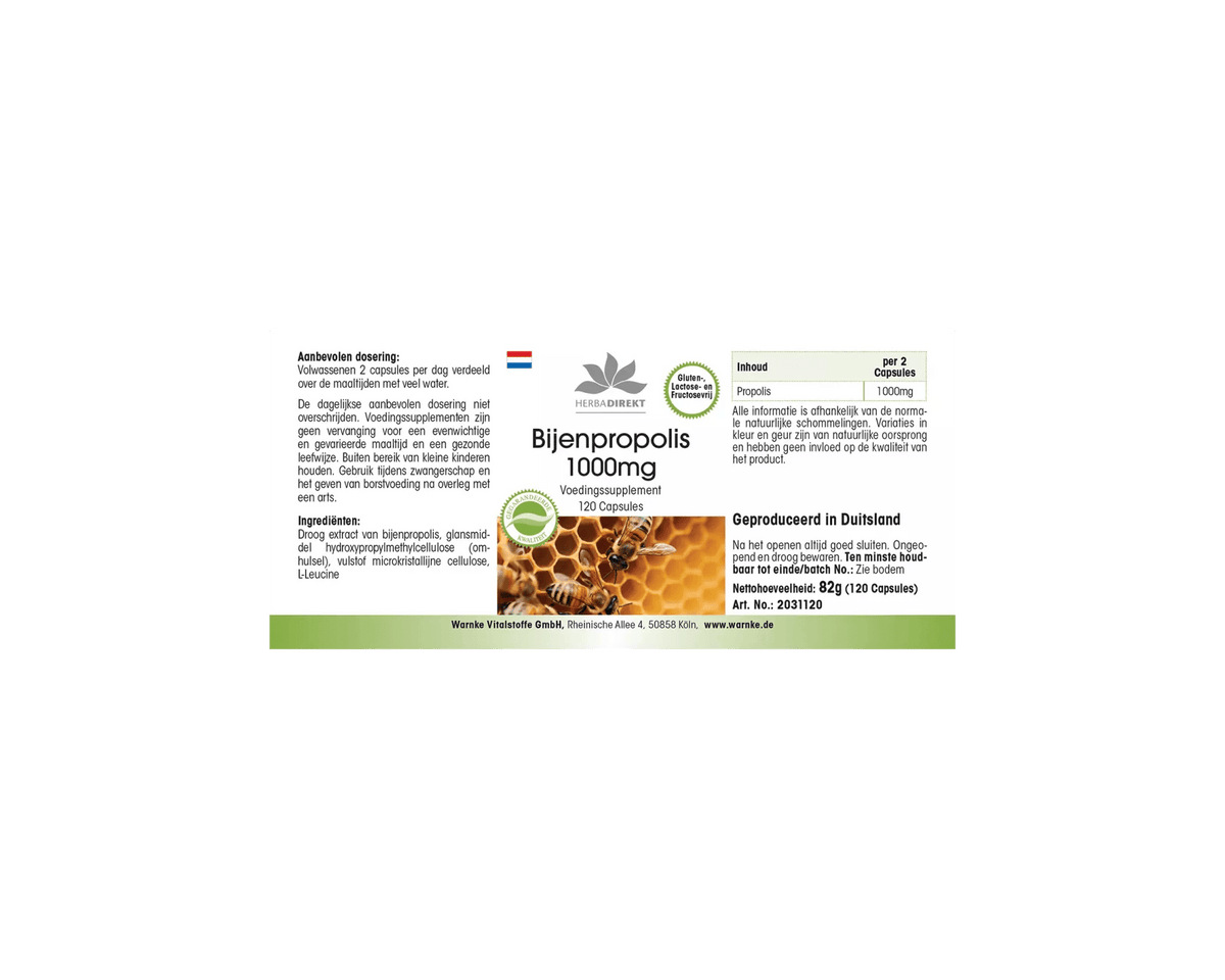 Bee propolis 1000 mg - 120 capsules - Uno Vita AS