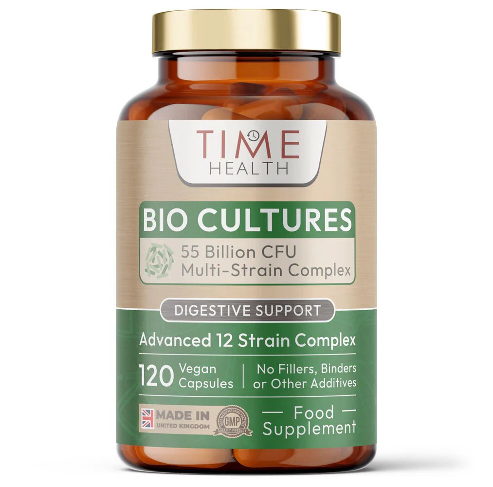Bio Cultures – Digestive Support - 55 Billion CFU - Stomach Acid Resistant - Uno Vita AS