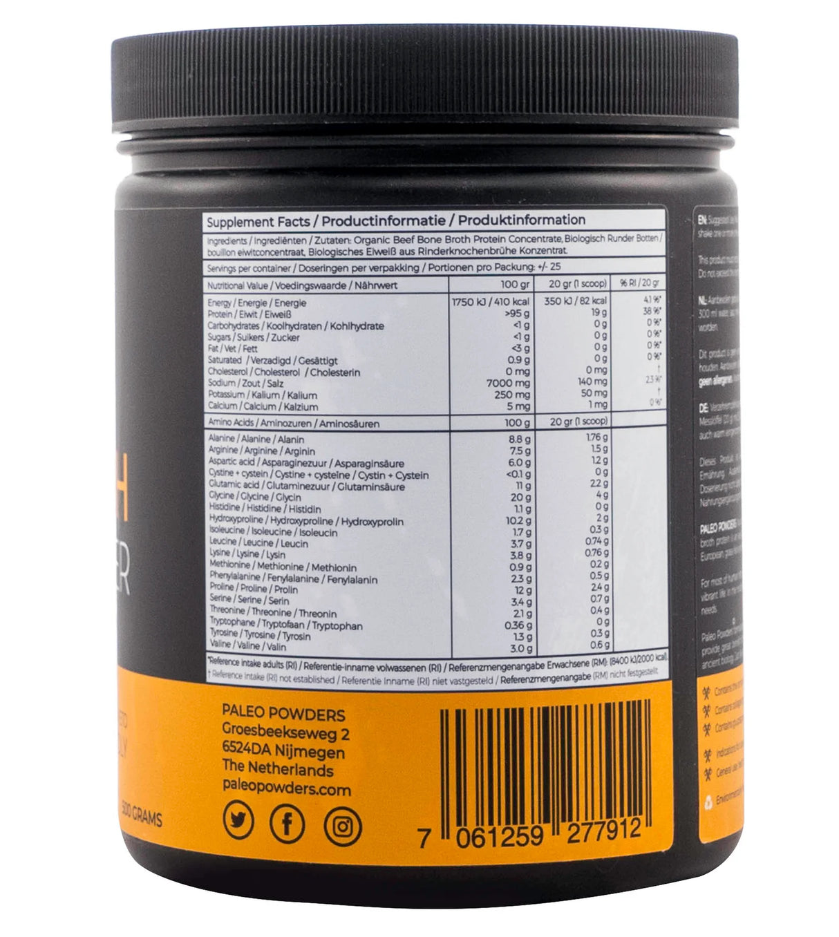 Paleo Bone Broth - European Grass-Fed Beef - 500 grams