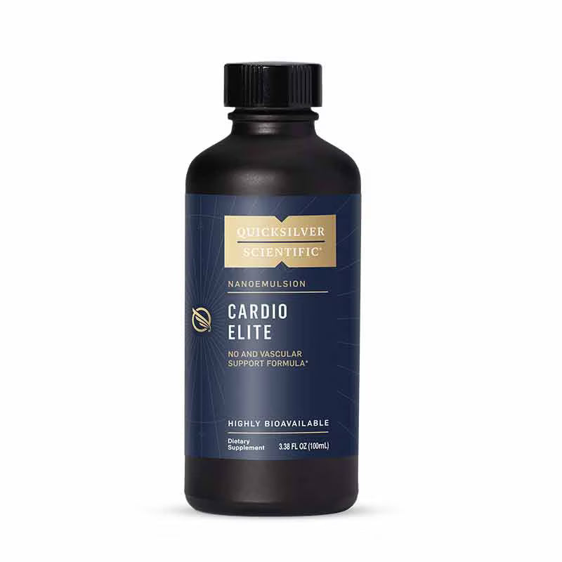 Cardio Elite 100 ml flaske med flytende nanoemulsjon for sirkulasjon, kalium, L-citrullin og urteekstrakter