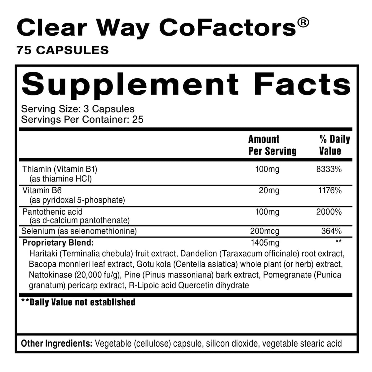 ClearWay Cofactors (75 capsules) - Uno Vita AS
