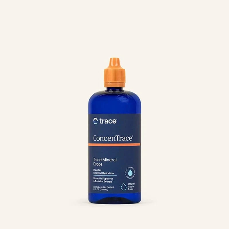 ConcenTrace Trace Mineral Drops 237 ml flaske med flytende ioniske spormineraler og elektrolytter fra Great Salt Lake