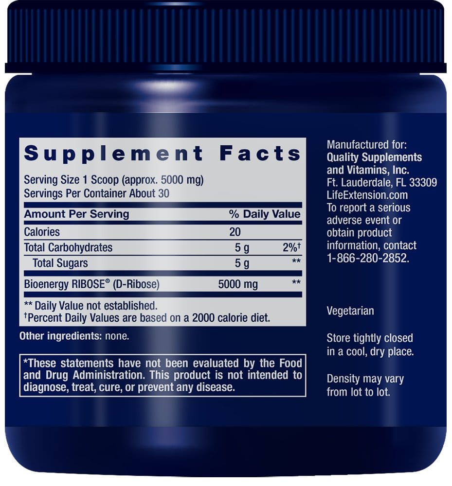 D - Ribose Powder (150 g) - Uno Vita AS