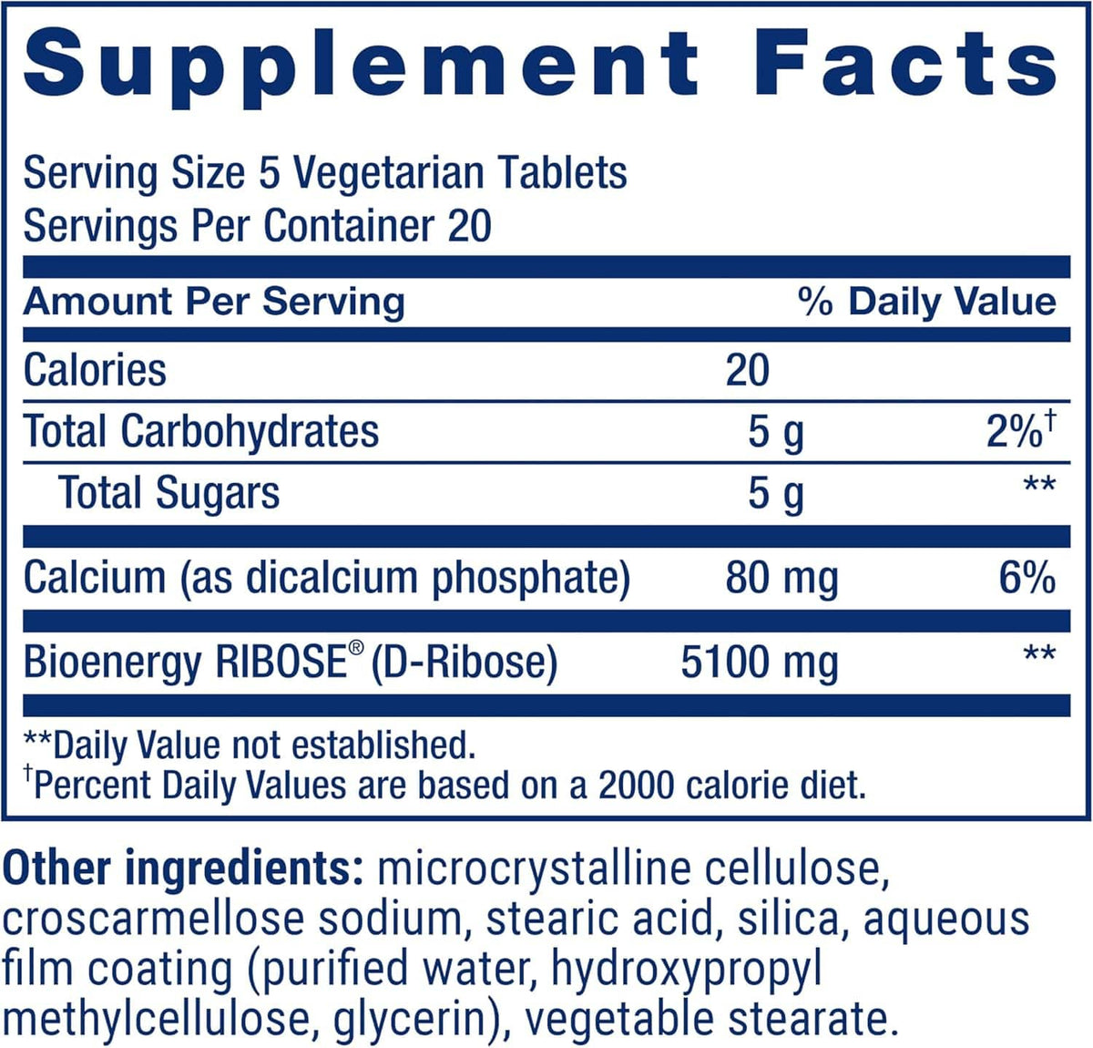 D - Ribose Tablets - Uno Vita AS
