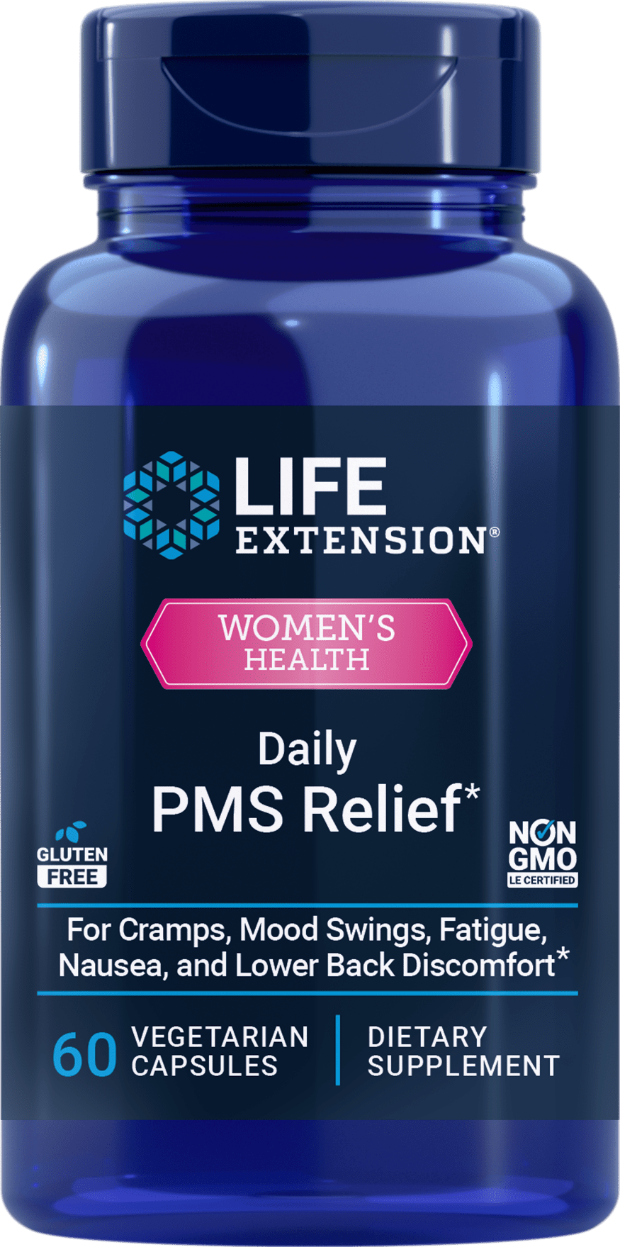 Life Extension Daily PMS Relief, 60 vegetariske kapsler