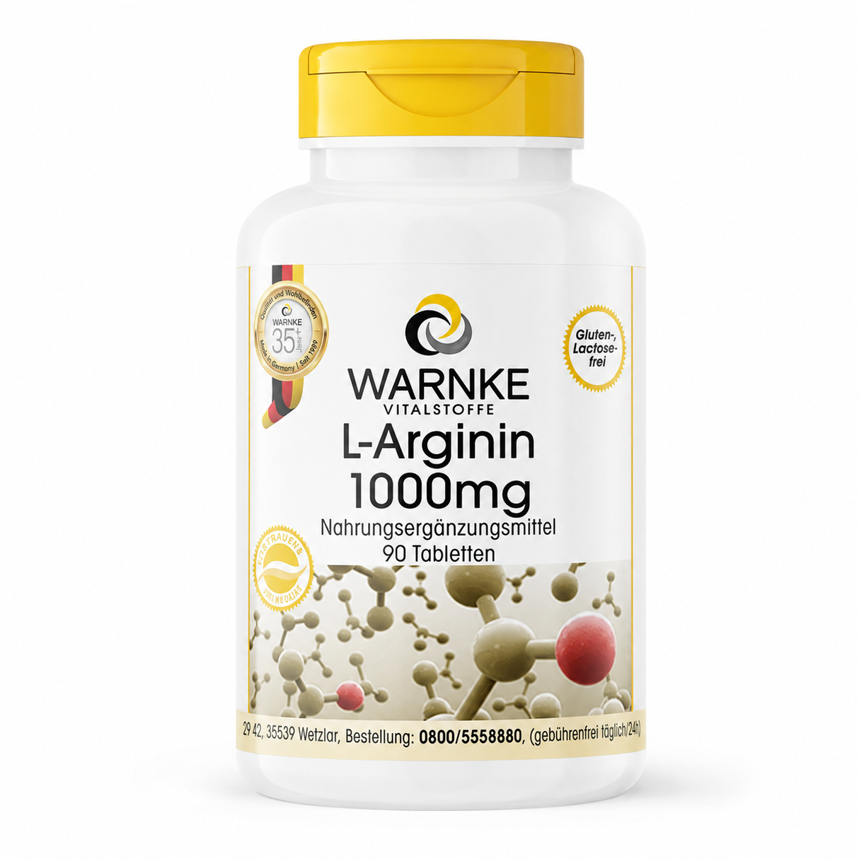 L-Arginine 1000 mg - 90 Tablets - Vegan