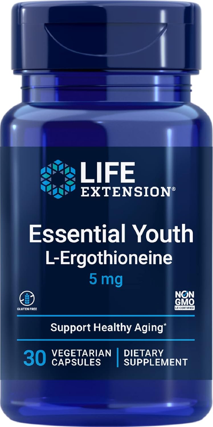 Essential Youth L-Ergothioneine med 5 mg ErgoActive® og 30 vegetabilske kapsler