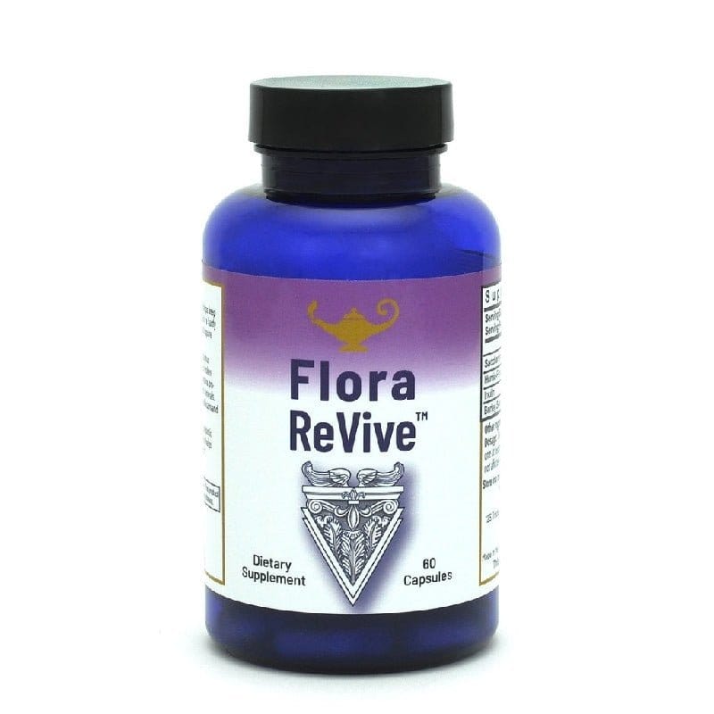 Flora Revive Probiotic 60 kapsler kosttilskudd med Saccharomyces boulardii, inulin, humin- og fulvinsyre