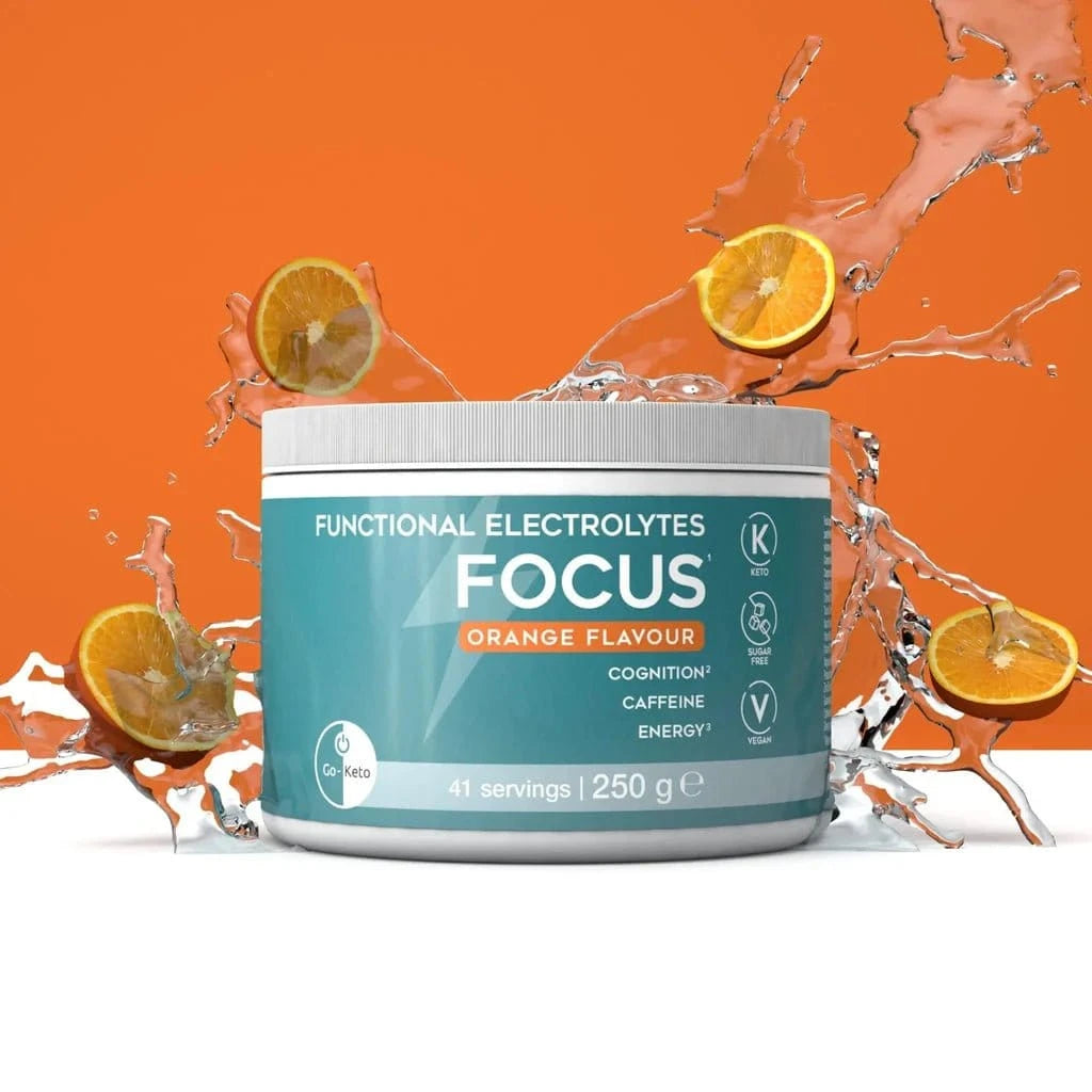 Functional Electrolytes Drink Mix Focus Orange Go-Keto 41 servings - Uno Vita AS
