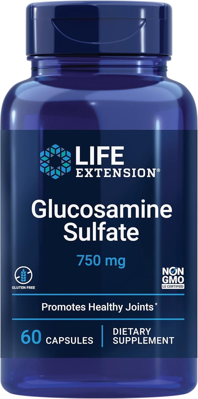 Life Extension Best In Class Glucosamine Capsules med 60 kapsler og 750 mg glukosaminsulfat per kapsel