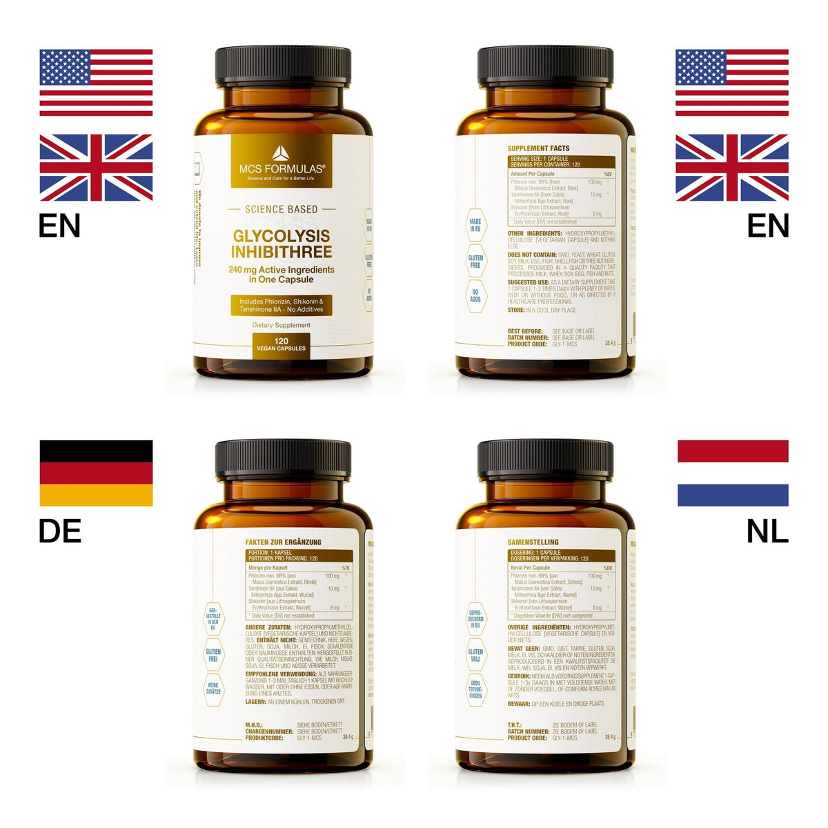 Glycolysis Inhibithree (120 Capsules) - Uno Vita AS