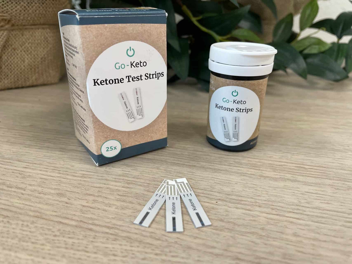 Go-Keto blodketonstrips 25 stk for måling av ketoner 0,0-8,0 mmol/L, kompatibel med Go-Keto og GK Dual