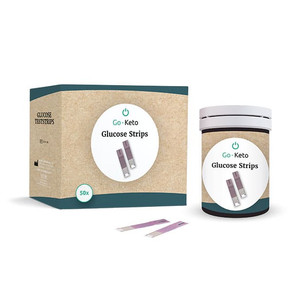 Go-Keto glukose teststrimler 50 stk for blodsukkermåling, kompatible med Go-Keto og OnCall GK Dual meter