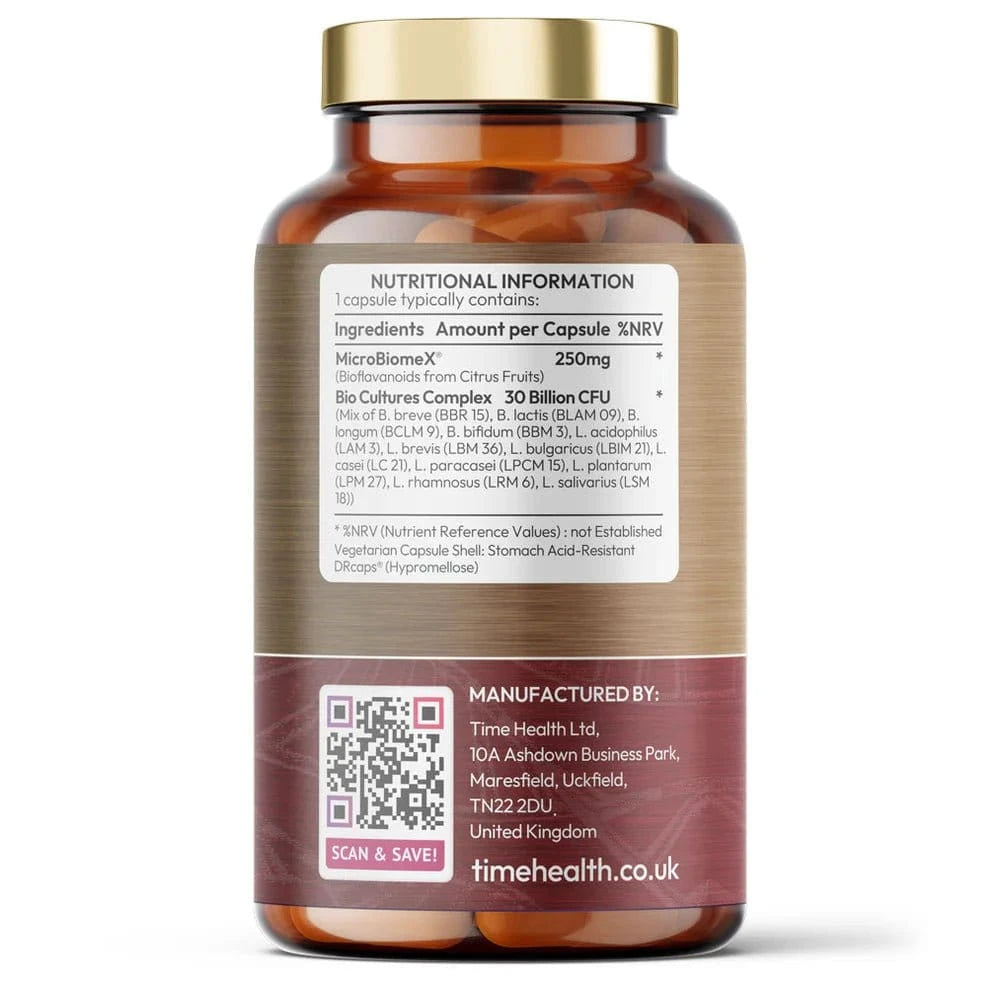Gut Restore – 12 Strain Probiotic & Postbiotic – MicroBiomeX - Uno Vita AS