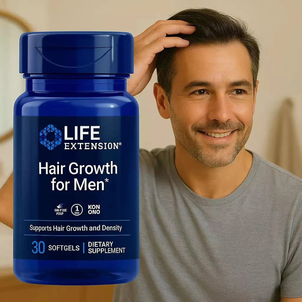 Hair Growth for Men kosttilskudd med Actrisave® og VI-SPO® i kapsler for menns hårvekst og hårfollikkelhelse