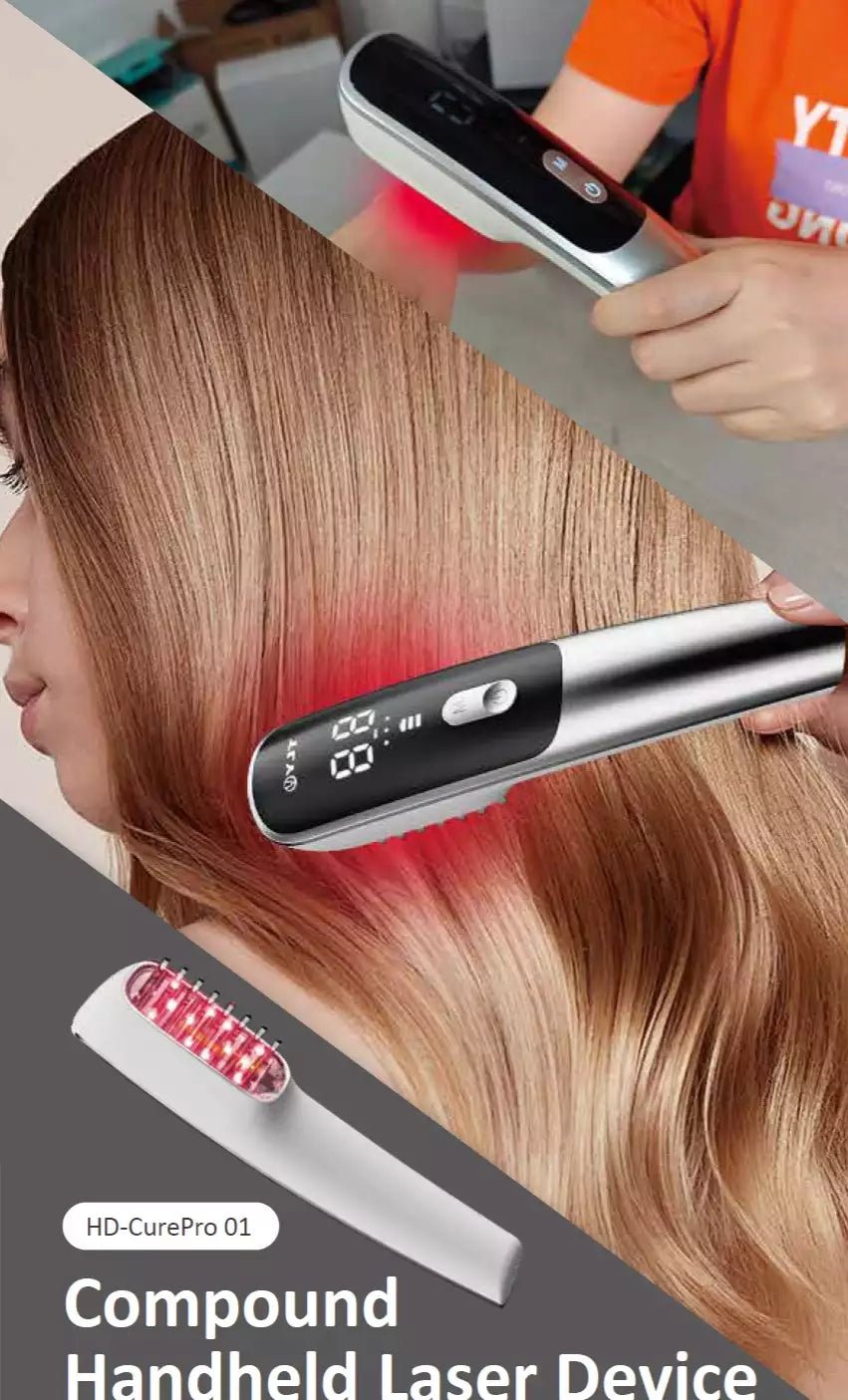 HD - CurePro - Handheld Compound Laser Device for Pain Relief and Hair Growth - Uno Vita AS