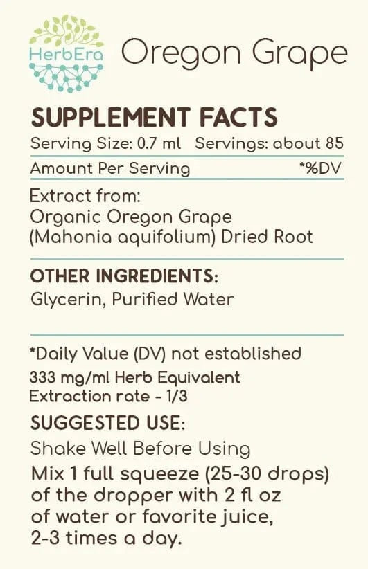 HerbArea Oregon Grape Tincture - Uno Vita AS