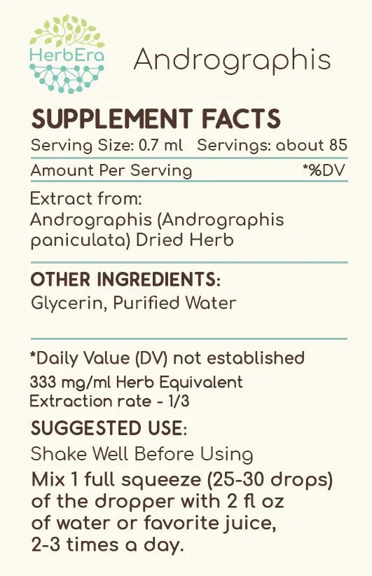 HerbEra Andrographis Tincture - Uno Vita AS