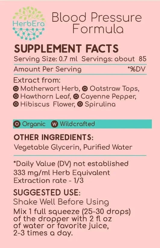HerbEra Blood Pressure Formula Tincture - Uno Vita AS