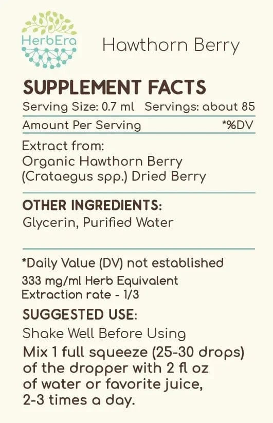 HerbEra Hawthorn Berry Tincture - Uno Vita AS