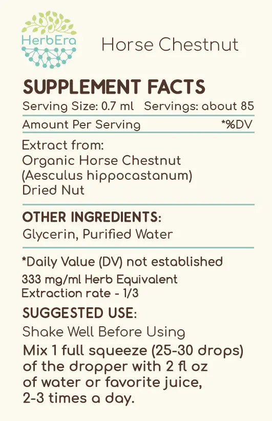 HerbEra Horse Chestnut Tincture - Uno Vita AS