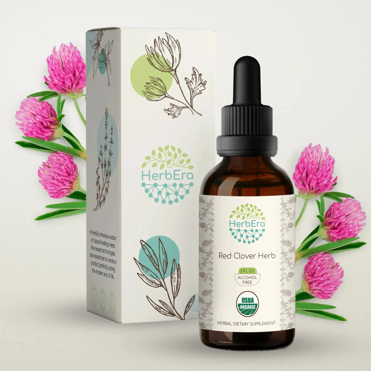 HerbEra Red Clover Herb Tincture - Uno Vita AS