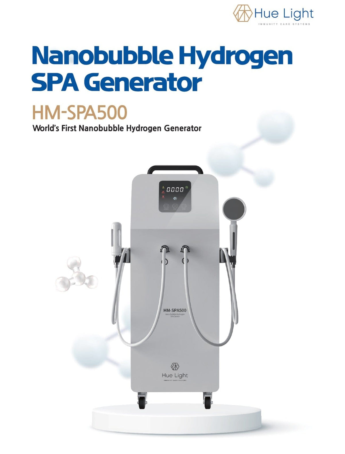 Hue Light HM-SPA500 hydrogen SPA-generator med 1 liters tank og nanoboblefunksjon for hydrogenbad