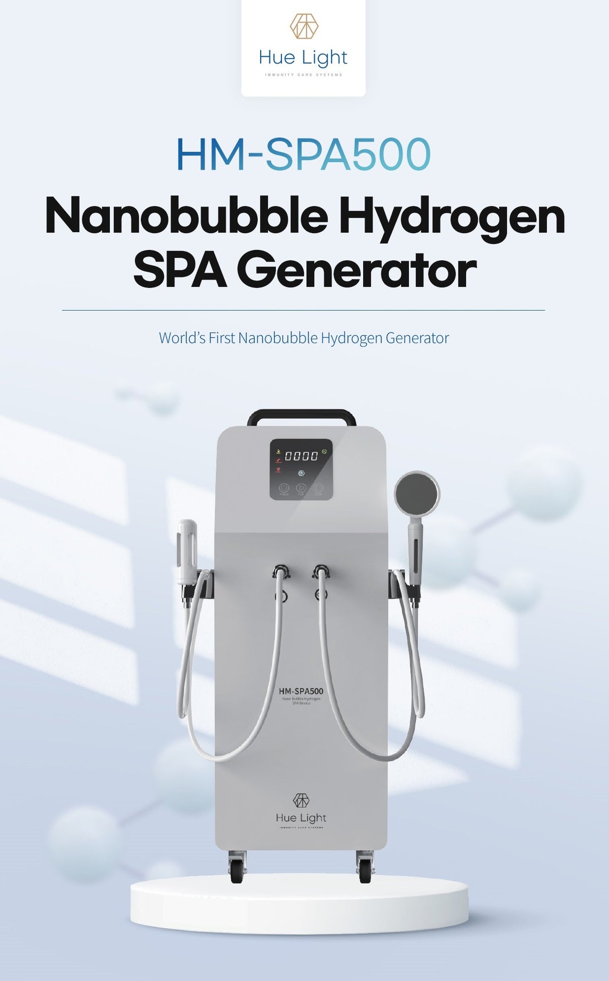 Hue Light Nanobubble Hydrogen SPA Generator - Uno Vita AS