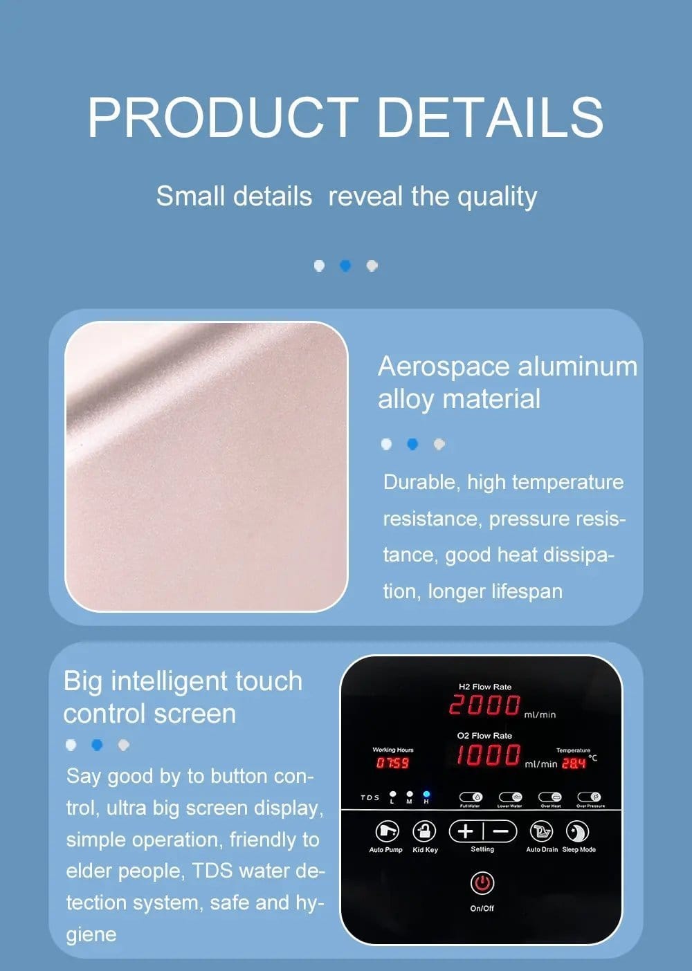 Hydrogen inhalator GY - H3000 (2000 ml H2) - Uno Vita AS