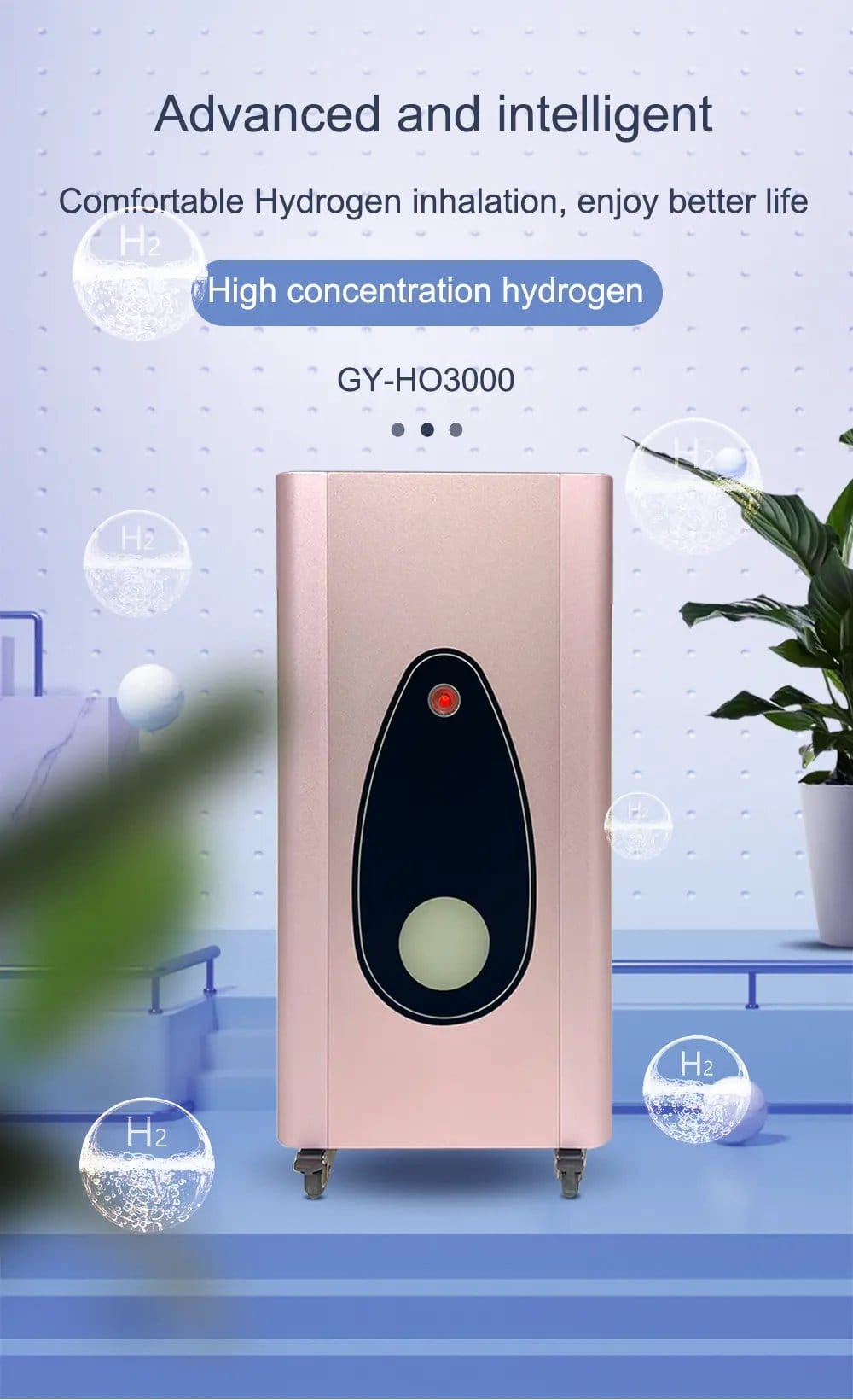 Hydrogen inhalator GY - H3000 (2000 ml H2) - Uno Vita AS