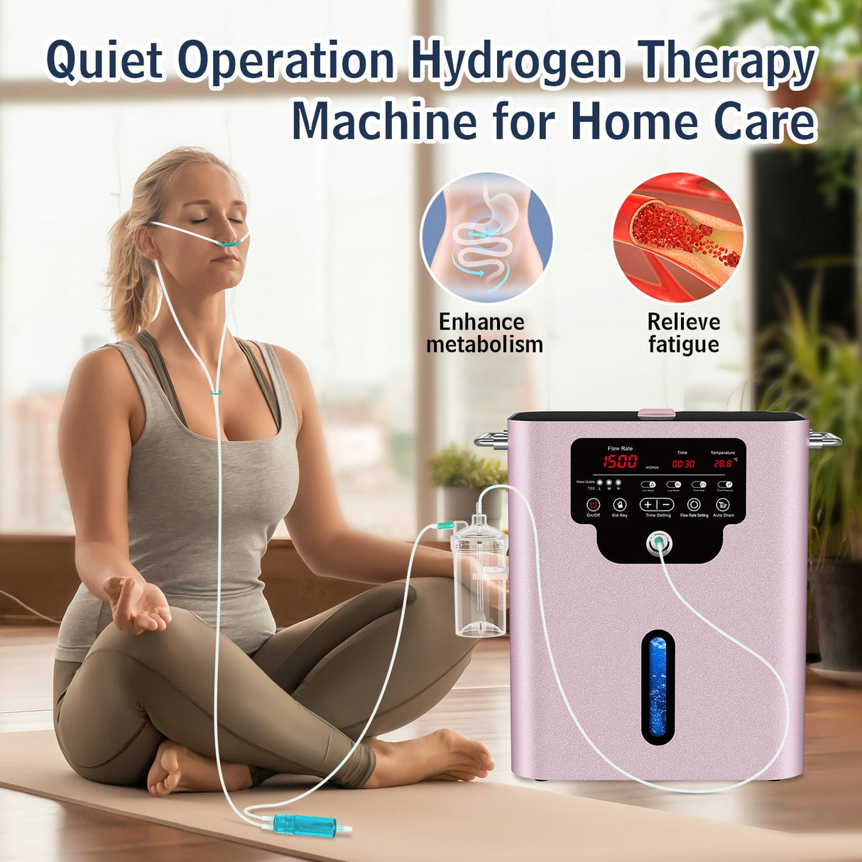 Hydrogen inhalator GY - HX1500 (1000 ml H2) - Uno Vita AS