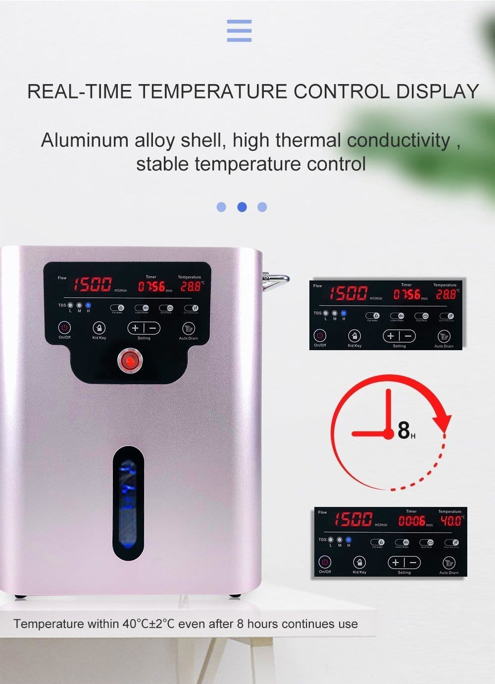 Hydrogen inhalator GY - HX1800 (1200 ml H2) - Uno Vita AS
