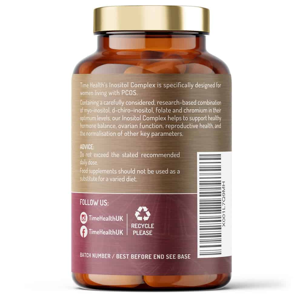 Inositol Complex Myo & D Chiro Inositol with Folate & Chromium (180 Capsules) - Uno Vita AS