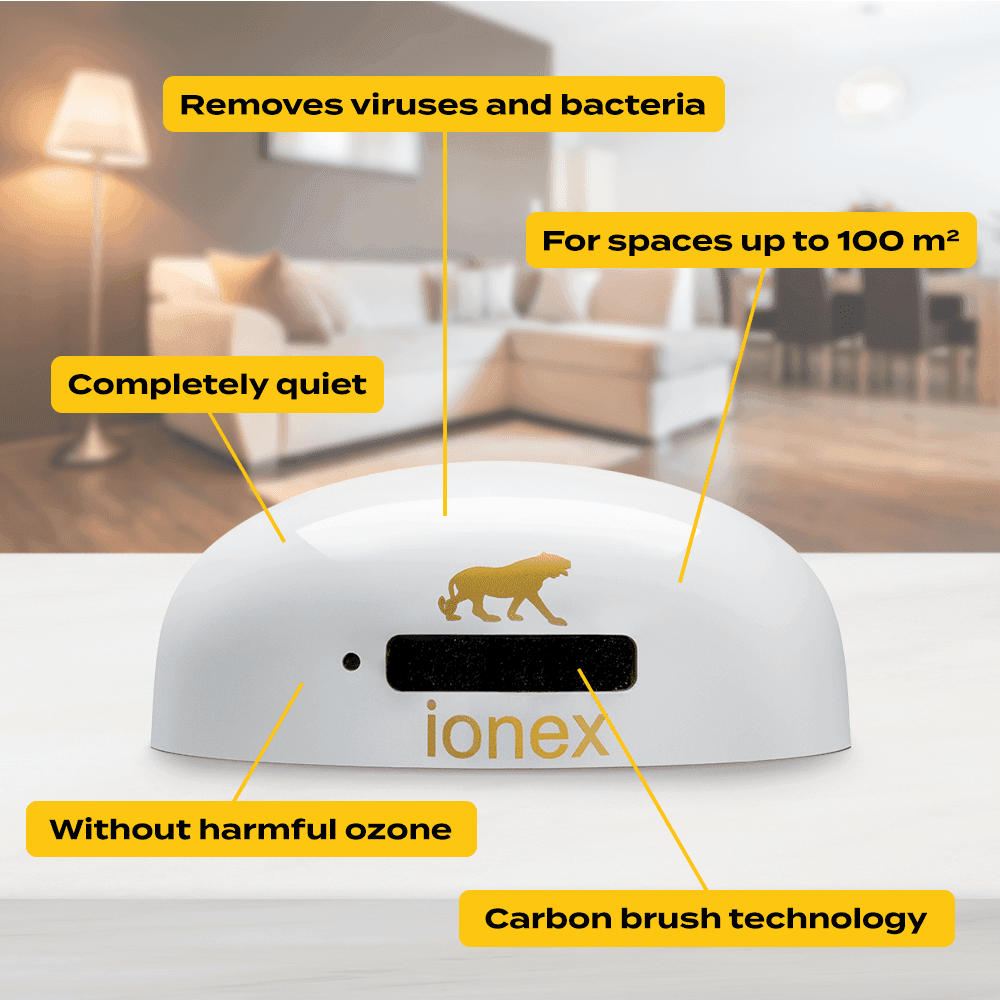 White IONEX Negative Ion Generator - Uno Vita AS