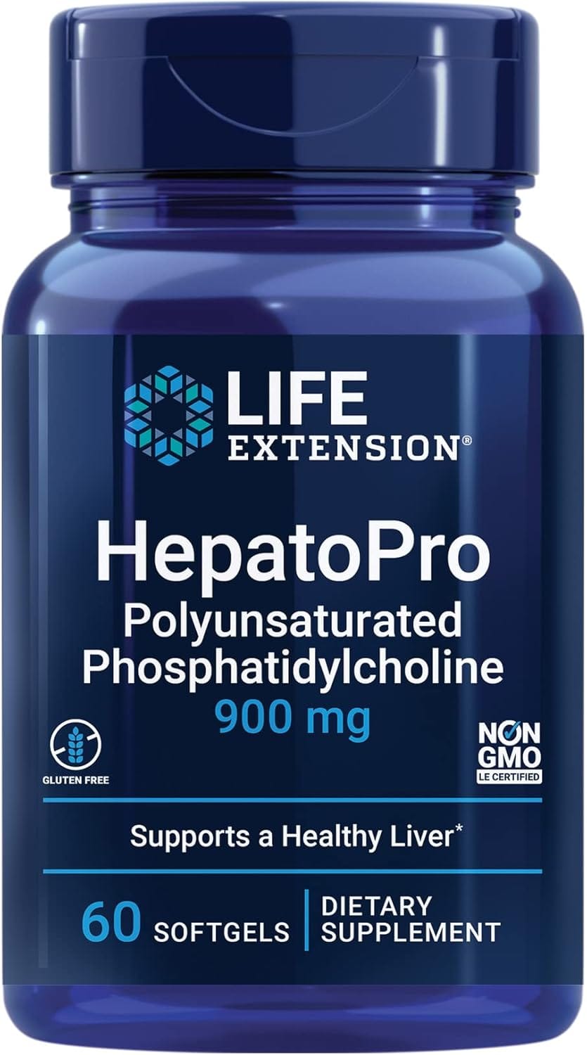 Life Extension HepatoPro med 900 mg PPC i myk kapsel, 60 kapsler, non-GMO og glutenfri formulering
