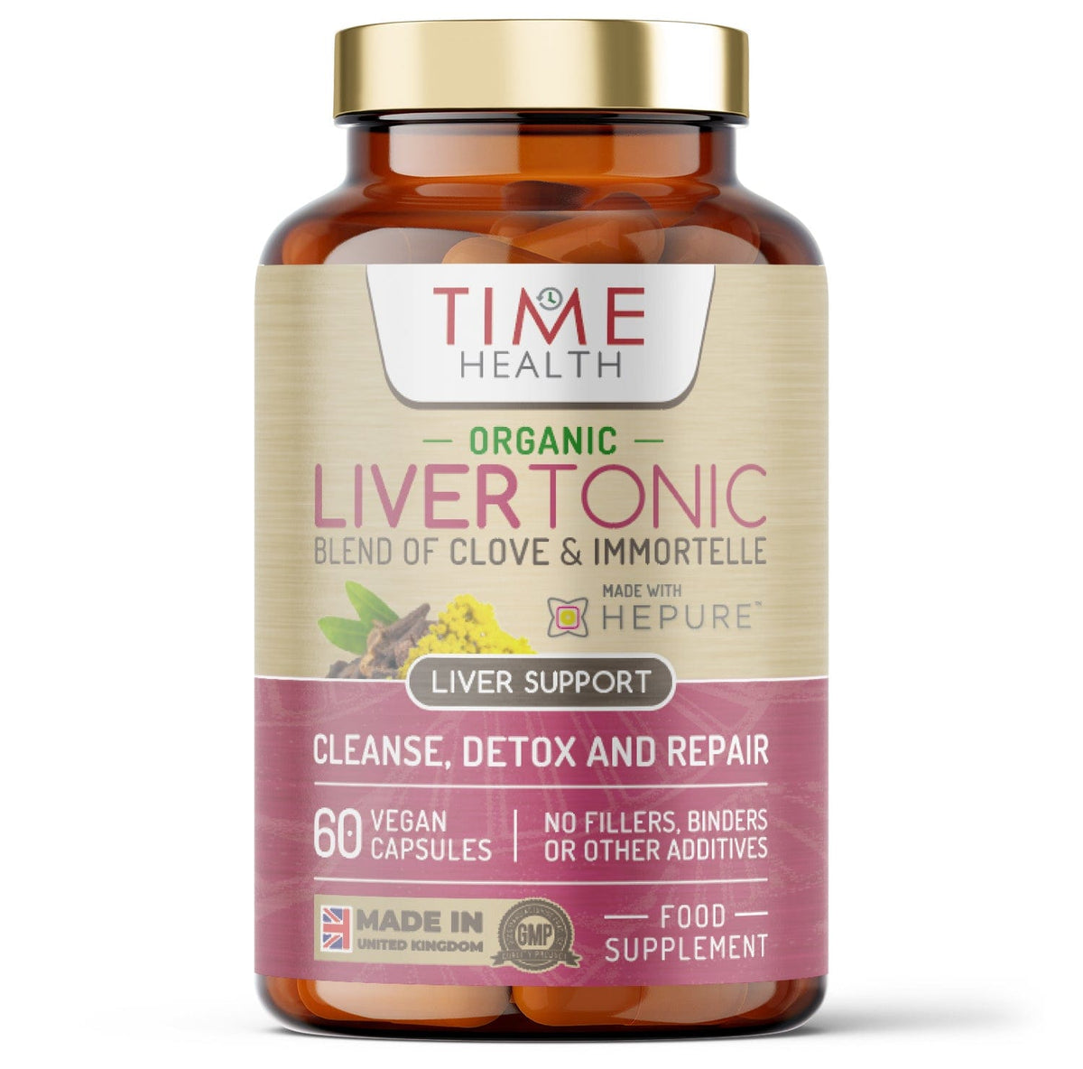 LiverTonic Advanced Liver Cleanse Detox & Repair 60 kapsler, vegansk levertilskudd med Hepure™
